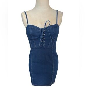 Windsor Denim Lace-Up Dress